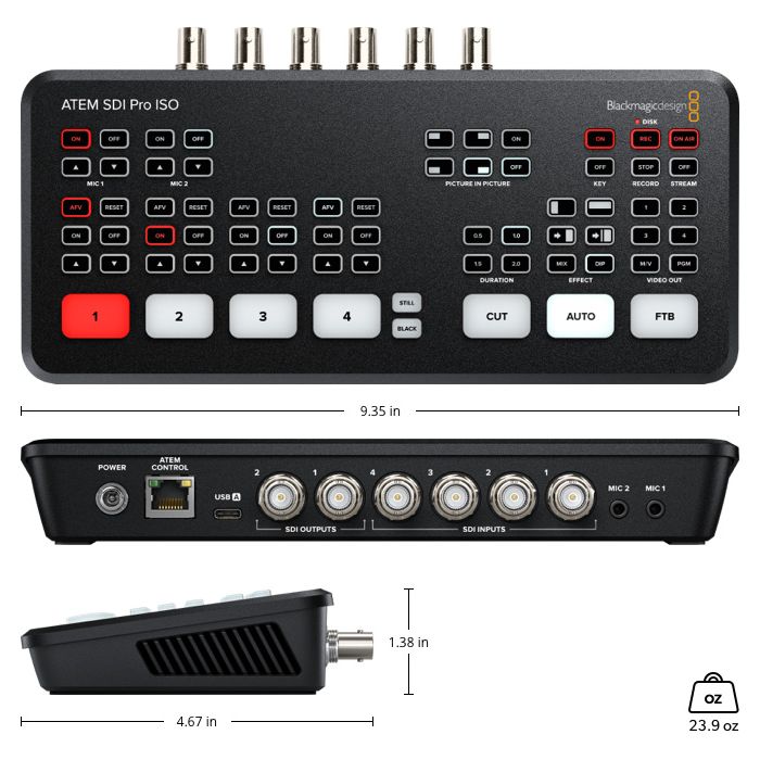 Audio Input Atem Mini Pro Sound Blackmagic Design ATEM Mini Pro