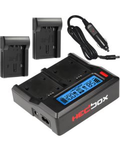 Hedbox RP-DC50 dual charger with 2x NP-FZ100 battery plate