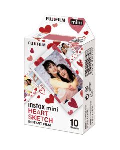 FUJIFILM instax mini film 10 Pack Heart Sketch