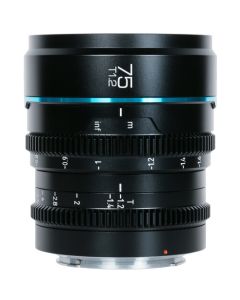Sirui 75mm T1.2 S35 Nightwalker Manual Focus Cine Lens (RF Mount, Black)