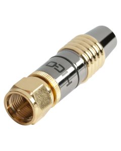 HICON HI-FM08 F-plug, 2-pole , metal-, Soldering-male connector