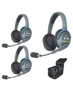 Eartec UltraLITE UL3D HD Kit - 3x Double Ear Ultralite Headphones