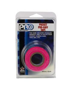 ProTapes Pro Gaff 24mm x 5.4m Pro Pocket Fluorescent Pink