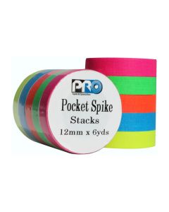 ProTapes ProGaff Pocket Spike Stack Fluorescent 12mm 5,4m (5 Colors)