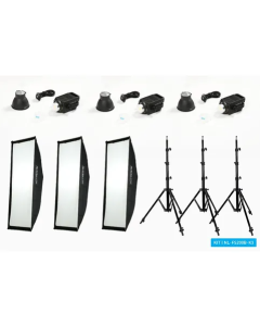 Nanlite FS200B Bi-color LED triple kit (w/ light stand and softbox)