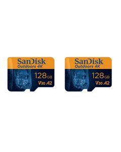 SanDisk microSDXC Outdoors 4K 128GB + SD Adapter 190MB/s Two Pack